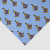 Freemasonry Pattern (blauw) Tissuepapier (Detail)