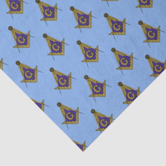 Freemasonry Pattern (blauw) Tissuepapier (Detail)