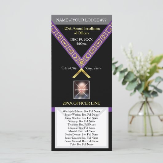 Freemasonry Programmagids - Installatie Sjabloon (Staand voorkant)