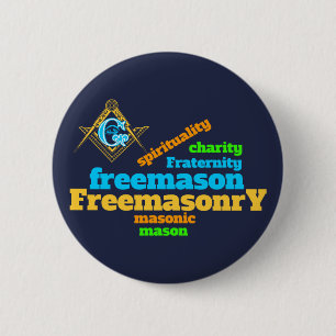 Freemasonry Ronde Button 5,7 Cm