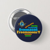 Freemasonry Ronde Button 5,7 Cm (Voorkant /achterkant)