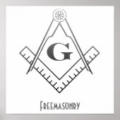 Freemasonry Square en Compass Poster (Voorkant)