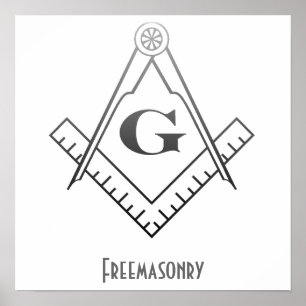 Freemasonry Square en Compass Poster