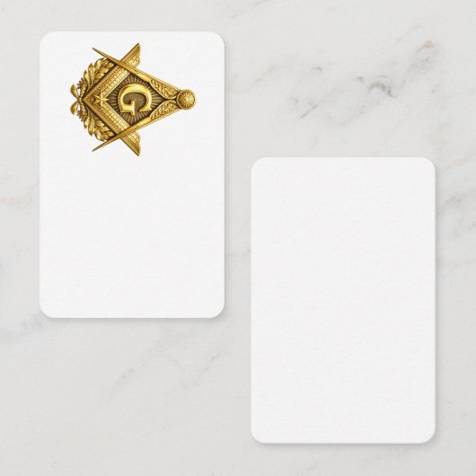 Freemasonry symbol visitekaartje (Voorkant / Achterkant)