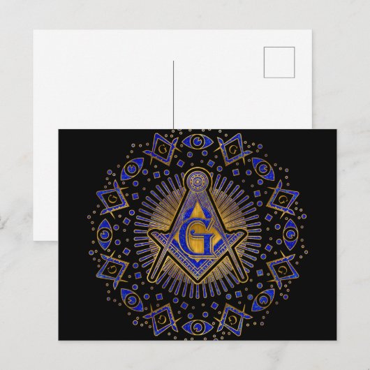 Freemasonry-symbool Square and Compass Briefkaart (Voorkant / Achterkant)