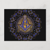 Freemasonry-symbool Square and Compass Briefkaart (Voorkant)