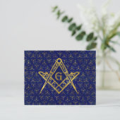 Freemasonry-symbool Square and Compass Briefkaart (Staand voorkant)