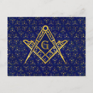 Freemasonry-symbool Square and Compass Briefkaart