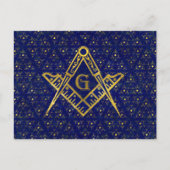 Freemasonry-symbool Square and Compass Briefkaart (Voorkant)