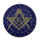 Freemasonry-symbool Square and Compass Dartbord (Voorkant)