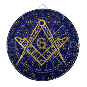 Freemasonry-symbool Square and Compass Dartbord