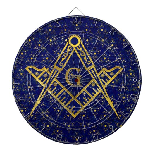 Freemasonry-symbool Square and Compass Dartbord (Voorkant)