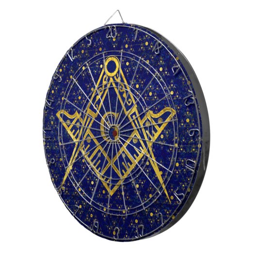 Freemasonry-symbool Square and Compass Dartbord (Voorkant Rechts)