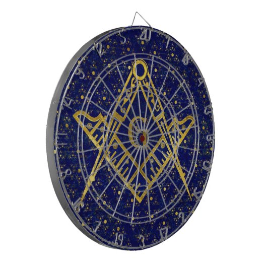 Freemasonry-symbool Square and Compass Dartbord (Voorkant Links)