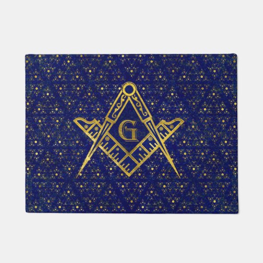Freemasonry-symbool Square and Compass Deurmat (Voorkant)
