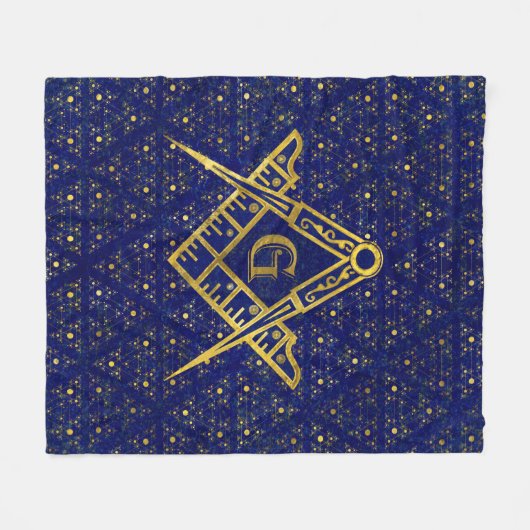 Freemasonry-symbool Square and Compass Fleece Deken (Voorkant (Horizontaal))