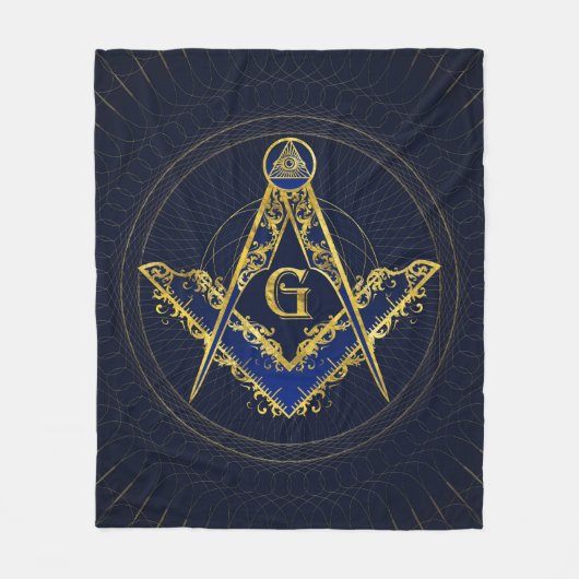 Freemasonry-symbool Square and Compass Fleece Deken (Voorkant)