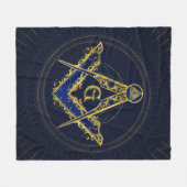Freemasonry-symbool Square and Compass Fleece Deken (Voorkant (Horizontaal))