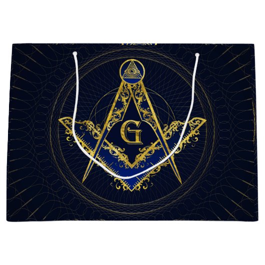 Freemasonry-symbool Square and Compass Groot Cadeauzakje (Voorkant)
