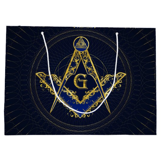 Freemasonry-symbool Square and Compass Groot Cadeauzakje (Achterkant)