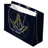Freemasonry-symbool Square and Compass Groot Cadeauzakje (Voorkant Gekanteld)