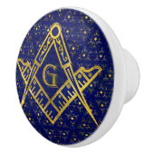 Freemasonry-symbool Square and Compass Keramische Knop (Rechts)
