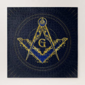 Freemasonry-symbool Square and Compass Legpuzzel (Verticaal)