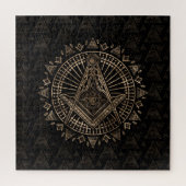 Freemasonry-symbool Square and Compass Legpuzzel (Verticaal)