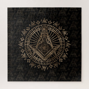 Freemasonry-symbool Square and Compass Legpuzzel