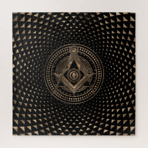 Freemasonry-symbool Square and Compass Legpuzzel