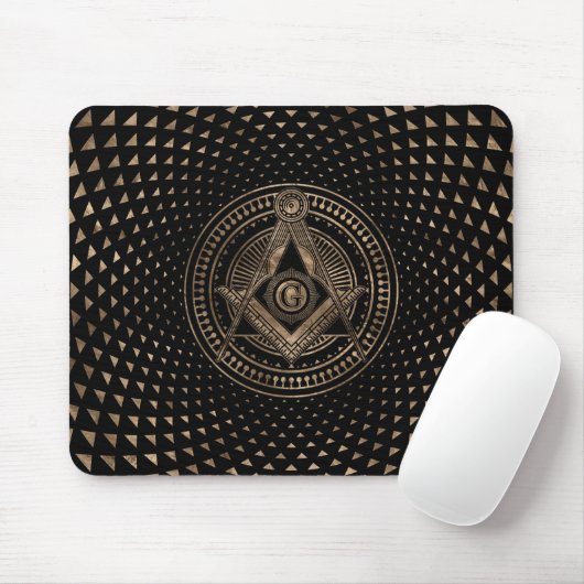 Freemasonry-symbool Square and Compass Muismat (Met muis)