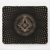 Freemasonry-symbool Square and Compass Muismat (Voorkant)
