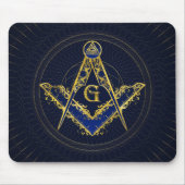 Freemasonry-symbool Square and Compass Muismat (Voorkant)