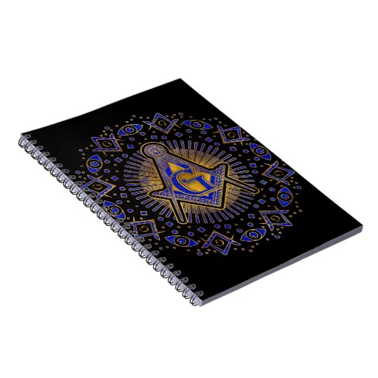 Freemasonry-symbool Square and Compass Notitieboek (Rechterzijde)