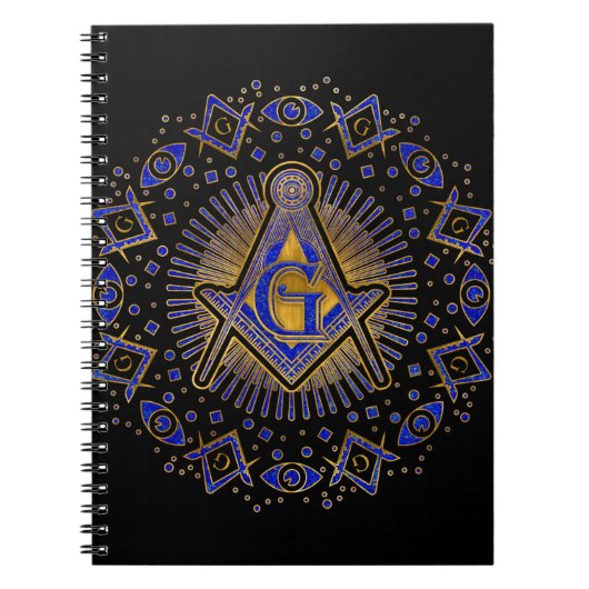 Freemasonry-symbool Square and Compass Notitieboek (Voorkant)