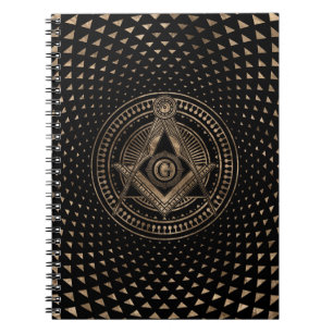Freemasonry-symbool Square and Compass Notitieboek