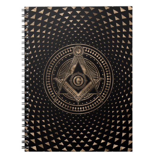 Freemasonry-symbool Square and Compass Notitieboek (Voorkant)