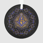 Freemasonry-symbool Square and Compass Ornament (achterkant)