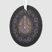 Freemasonry-symbool Square and Compass Ornament (voorkant)