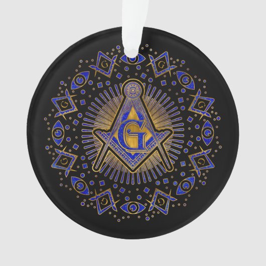 Freemasonry-symbool Square and Compass Ornament (voorkant)