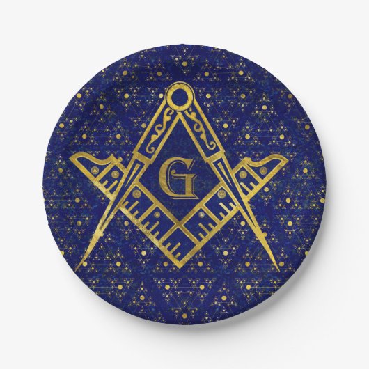 Freemasonry-symbool Square and Compass Papieren Bordje (Voorkant)