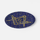 Freemasonry-symbool Square and Compass Papieren Bordje (Gekanteld)