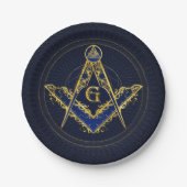 Freemasonry-symbool Square and Compass Papieren Bordje (Voorkant)