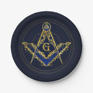 Freemasonry-symbool Square and Compass Papieren Bordje
