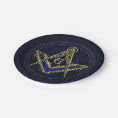 Freemasonry-symbool Square and Compass Papieren Bordje (Gekanteld)