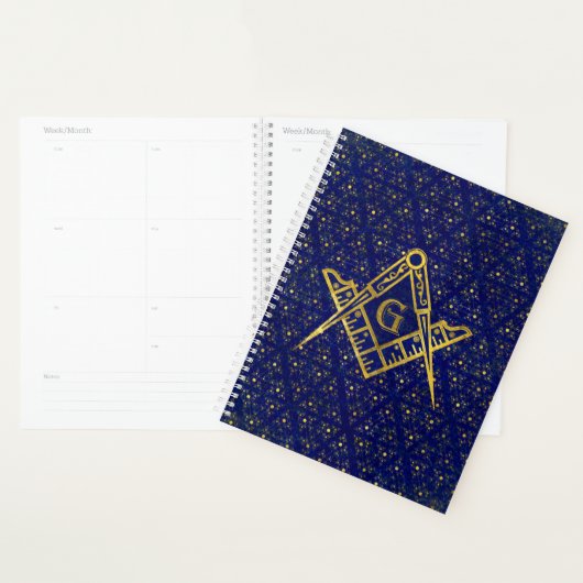 Freemasonry-symbool Square and Compass Planner (Display)