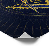 Freemasonry-symbool Square and Compass Poster (Hoek)