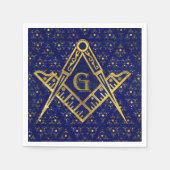 Freemasonry-symbool Square and Compass Servetten (Voorkant)