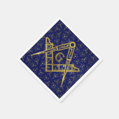 Freemasonry-symbool Square and Compass Servetten (Hoek)