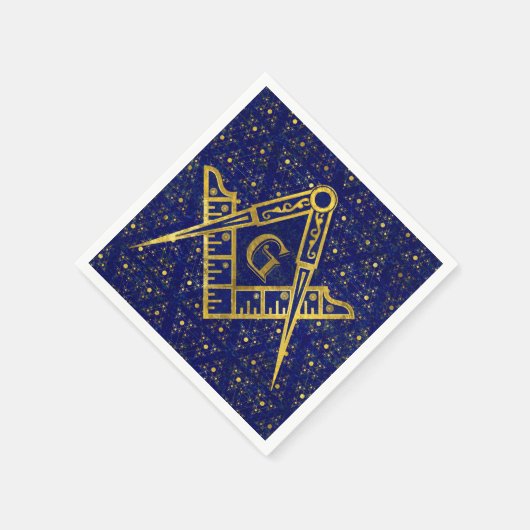 Freemasonry-symbool Square and Compass Servetten (Hoek)